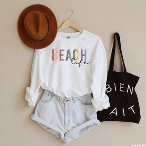 Beach Sweatshirt, Beach sweatshirt, Beach Days Sweatshirt, Beach shirt, Beachbum Crewneck unisex sweatshirt Vacation Sweatshirt leopard