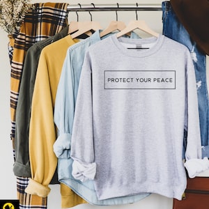 Mental Health Matters Sweatshirt, Self-Care Sweatshirt, Counselor Sweater, Therapist Sweatshirt, Mental Health Apparel,Protect your peace