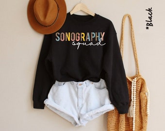 Bluza Sonographer, Bluza z kapturem Ultrasound Tech dla techników ultrasonograficznych, Bluzy z kapturem Oddziału Radiologii Koszulki Sonography RDMS