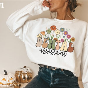 Dental sweatshirt, gift for dentist, dental hygienist, dental gifts, dental gift, dental assistant, teeth, dental school, dental student image 1