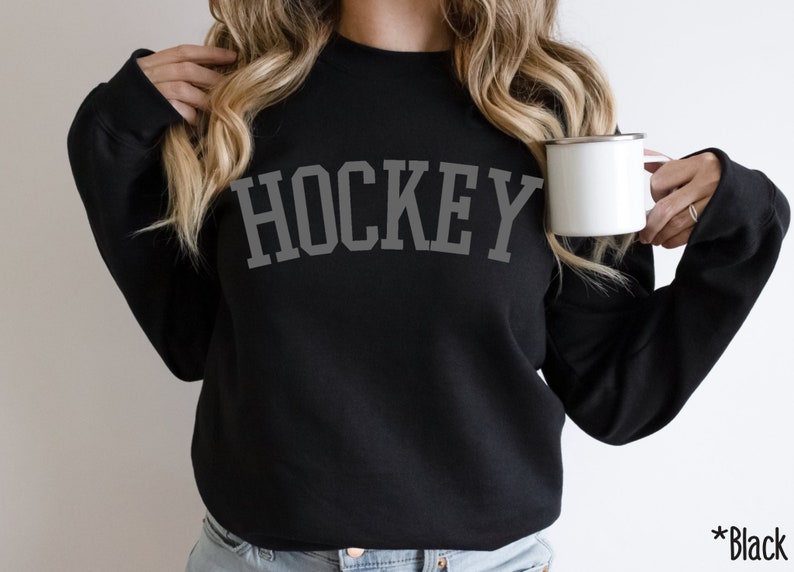 Hockey Sweatshirt - Hockey Season Shirt - Unisex Hockey Shirt - Plus Size Hockey Shirt - Hockey Gift - Mom Sweatshirt - Ice Hockey Tee image 2
