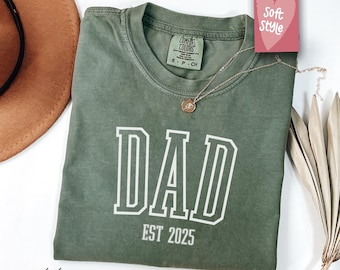 Koszulka Comfort Colors® Custom Dad, słodki prezent na Dzień Ojca, prezent świąteczny dla taty, nowa koszulka dla taty, spersonalizowana koszulka dla taty, prezent dla dziadka