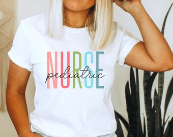 Chemise d’infirmière praticienne en pédiatrie, chemise d’infirmière en pédiatrie, chemise d’infirmière pédiatrie, infirmière pédiatrique Péd’infirmière Peds NP Cadeau d’appréciation de l’infirmière