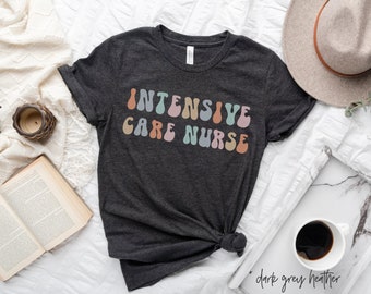 Camisa de enfermera de cuidados intensivos, camisa de enfermera de UCI, unidad de cuidados intensivos, camisa de enfermería, camisa de enfermera esencial, enfermera registrada de UCI, camisas de enfermera RN