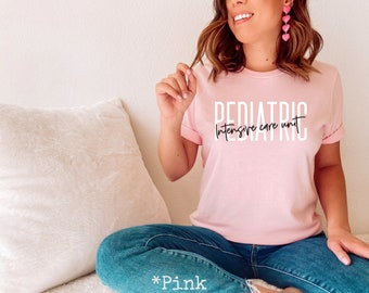 Pediatric ICU Nurse Tee Peds Nurse Shirt for Pediatric Ped Pediatrics Nurses, Ped Childrens Hospital NICU Nurse Future Peds Nurse Shirts