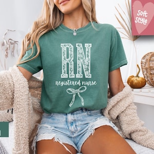 Comfort Colors® Registered Nurse Shirt for Women, RN TShirt for Registered Nurse, Nursing T-Shirt for Nurse, RN Graduation Gift