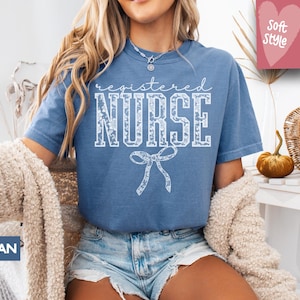 Comfort Colors® Registered Nurse Shirt for Women, RN TShirt for Registered Nurse, Nursing T-Shirt for Nurse, RN Graduation Gift