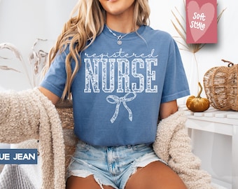 Comfort Colors® Registered Nurse Shirt for Women, RN TShirt for Registered Nurse, Nursing T-Shirt for Nurse, RN Graduation Gift