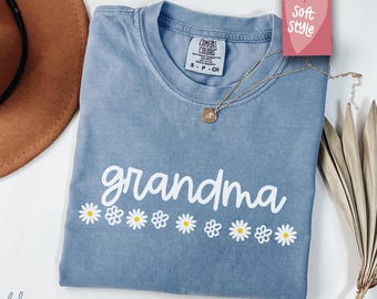 Comfort Colors® Grandma Shirt, Mothers Day Gift, Gift for Grandmother, Nana Tee, Grandma Est Date Tshirt, Mommy Shirt, Mimi Shirt