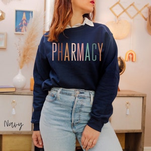 Boho Pharmacy Sweatshirt, Pharmacy Tech Crewneck Sweatshirt For Pharmacist, Pharmacy Technician Student Crew Neck, Graduation Gift, T-Shirt