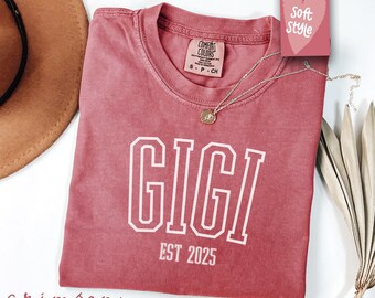 Comfort Colors® Gigi Shirt, Gigi T-Shirt, Gigi Tee, Cute Gigi Shirt, Gift for Gigi, Grandma Gift, Grandmother Shirt, Grandma Mimi Gigi Tee