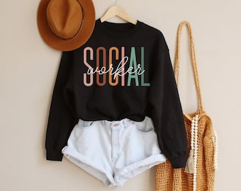 Social worker Boho Sweatshirt Social Worker Sweatshirt Social Worker Shirt Gift for Social Worker Social Worker Sweater Grad LSW Sweater MSW