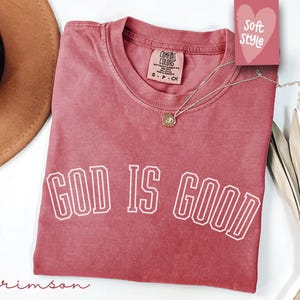 Komfort Farben Minimalistisches Shirt Gott ist gut Trendiges christliches TShirt Geschenk Glaube Unisex T-Shirt Glaube T-Shirt Kirche Gruppe Shirts übergroß bequem