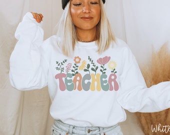 Sudadera para maestros / Maestra / Suéter boho para maestros / Suéter de otoño / Regalo para maestros / Lindo jersey de enseñanza / Camisa de enseñanza