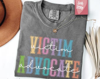 Shirt slachtoffer advocaat, shirt advocaat ondersteuning empowerment, retro T-shirt maatschappelijk werker, T-shirt empowerment, inclusie-T-shirt voor therapeut