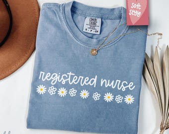 Comfort Colors® Registered Nurse Shirt for Women, RN TShirt for Registered Nurse, Nursing T-Shirt for Nurse, RN Graduation Gift