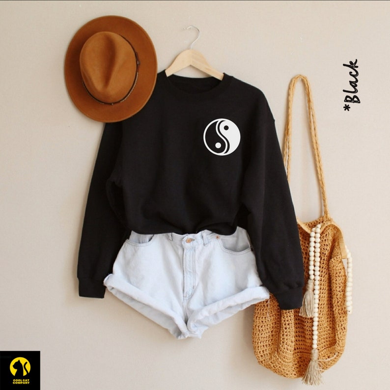 Yin and Yang Sweatshirt Yin Yang Shirt Japanese Shirt Etsy