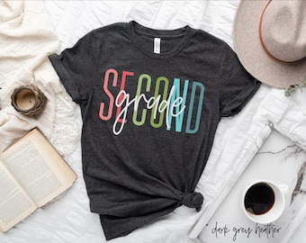 Zweite Klasse Lehrer Shirt 2. Klasse Lehrer T-Shirt Zurück zur Schule 2022 Niedliche Klasse Shirt Zweite Klasse Lehrer T-Shirt 2. Klasse Lehrer Shirt