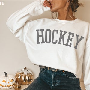 Hockey Sweatshirt - Hockey Season Shirt - Unisex Hockey Shirt - Plus Size Hockey Shirt - Hockey Gift - Mom Sweatshirt - Ice Hockey Tee image 4