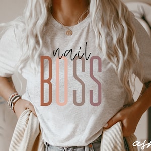 Nail boss boho Tee, Nail Tech Shirt, Nail Technician Shirt, Gift for Nail Technician, Nail Boss Shirt, Nail Artist Gifts