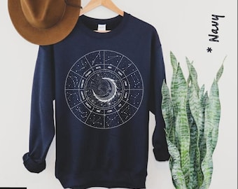 Astrology Sweatshirt, Horoscope Shirt, Celestial Sweatshirt, Horoscope Gift, Zodiac Signs Shirt, Astrology Gift, Constellations Shirt, Moon