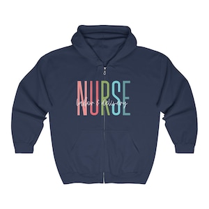 Labor And Delivery Nurse Sweatshirt, L&D Nurse, RN Gift, Nursing School Grad, Clinicals Shirt, Baby Nurse, Zip up hoodie Crewneck Sweatshirt