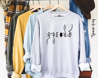 Katzen Sweatshirt, Katzen Liebhaber Shirt, Katzen Tshirt, Katzen Mama Shirt, Geschenk für Katzenliebhaber, Geschenk für Katzenmama, Süßes Kätzchen Shirt, Tierliebhaber Shirt