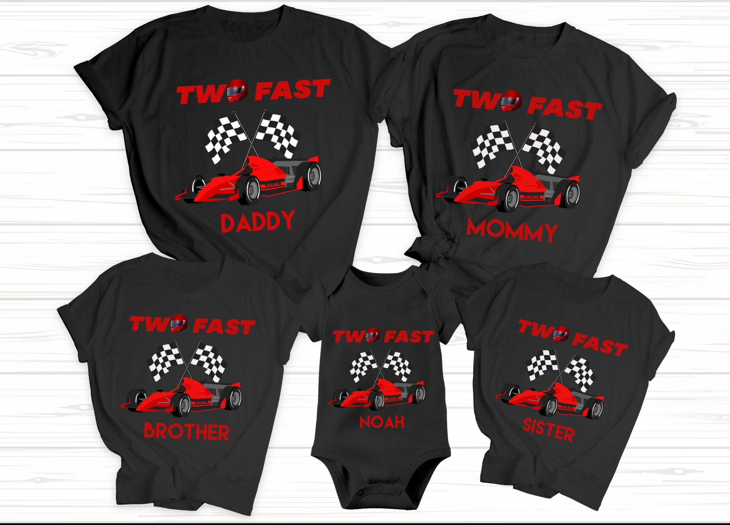 Two Fast Race Car Shirt Race Car Birthday Shirt Race Car Etsy