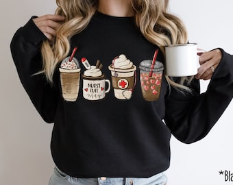 Nurse Sweatshirt, Coffee Lover Nurse Shirt, New Nurse Gift, Nurse school Graduation Gift, Nurse Appreciation, Nurses Week Gift, RN LPN Gift