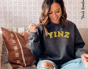 YINZ Sweatshirt, Yinzer, Pittsburgh Sweatshirt, Yinzer Shirt, Pittsburgh Crewneck, 412 shirt, Pittsburgh Shirt, Pittsburgh Sweater