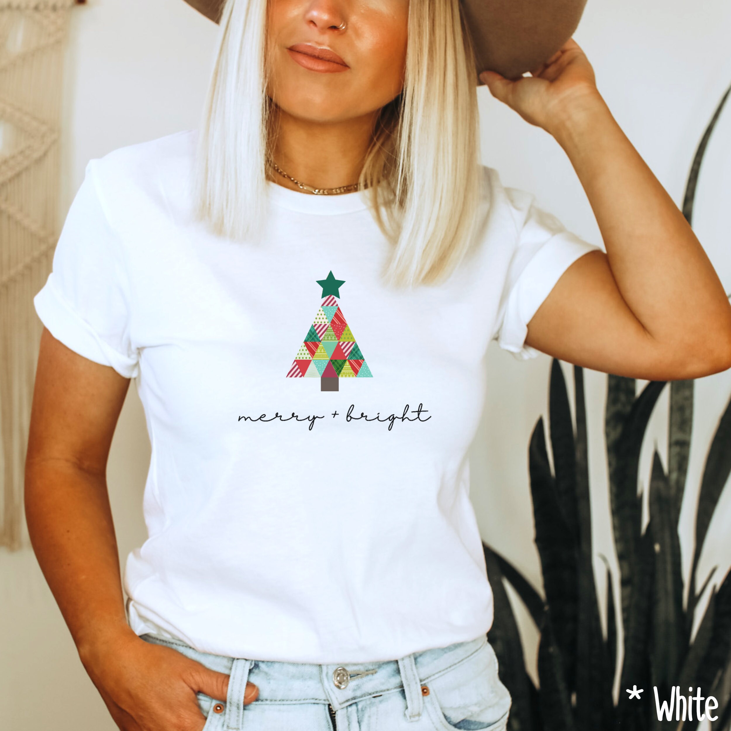 Women Merry and Bright Shirt Christmas 