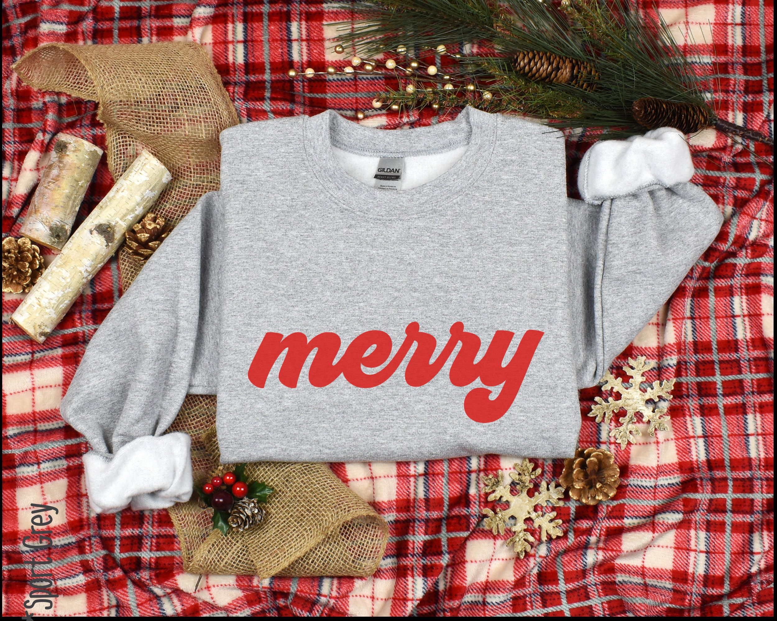 Christmas Sweatshirt, Womens Christmas Sweatshirt, Christmas Sweatshirts for Women, Christmas Gift Women,Merry Christmas Red L Tank Top | Gourmets PA