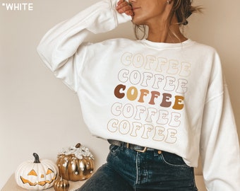 Kaffee Sweatshirt, Kaffeeshirt, Geschenk für Kaffeeliebhaber, But First Coffee, Koffein süchtig Pullover, KaffeePullover, Kaffee Sweatshirt Frauen