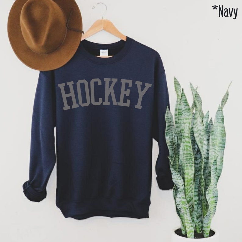 Hockey Sweatshirt - Hockey Season Shirt - Unisex Hockey Shirt - Plus Size Hockey Shirt - Hockey Gift - Mom Sweatshirt - Ice Hockey Tee image 3