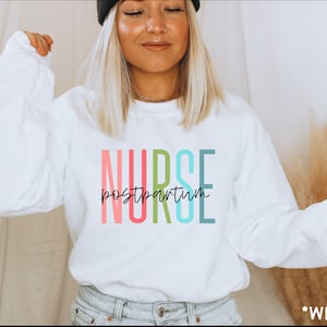 Postpartum RN Gift, Mother Baby Nurse Sweatshirt, Nursing School Grad, Clinicals Shirt, Baby Nurse, Unisex Crewneck Sweater