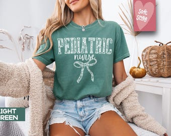 Koszulka pielęgniarki pediatrycznej Comfort Colors®, Koszulka pielęgniarki pediatrycznej, Koszulka pielęgniarki pediatrycznej, Koszulka pediatryczna, Prezenty dla pielęgniarek, Koszulka zespołu pielęgniarki pediatrycznej