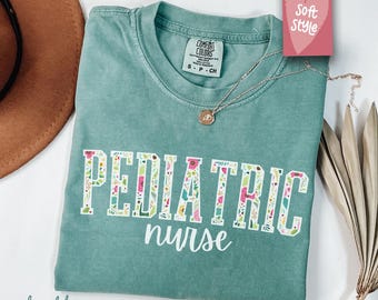 Koszulka pielęgniarki pediatrycznej Comfort Colors®, Koszulka pielęgniarki pediatrycznej, Koszulka pielęgniarki pediatrycznej, Koszulka pediatryczna, Prezenty dla pielęgniarek, Koszulka zespołu pielęgniarki pediatrycznej