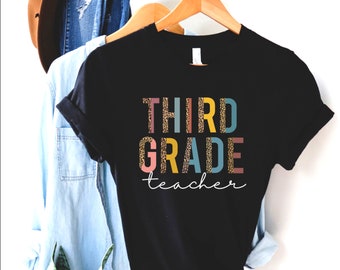 Hola Camisa de Tercer Grado, Regreso a clases, Maestra de Tercer Grado, 3º Grado, Camisas de Maestro, Regalos Para Maestros, Camisa del Primer Día de Escuela,