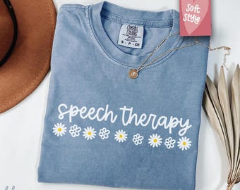 Comfort Colors® スピーチセラピーシャツ、スピーチセラピストシャツ、スピーチセラピーに最適な日ですシャツ、セラピストへのギフト、コミュニケーション