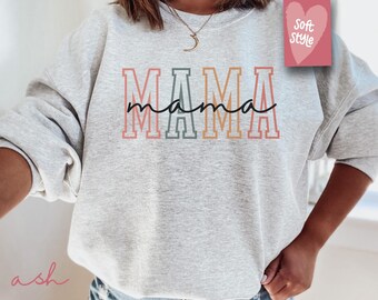 Mama Sweatshirt, Mama Gift, Mom Sweatshirt, Christmas or Birthday Gift for Mom, Vintage Mama Shirt, New Mom Crewneck