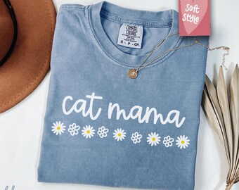 Camiseta para mamá gata Comfort Colors®, regalo para mamá gata, regalo para el día de la madre, camisetas para mamá gata, camiseta para amantes de los gatos, camiseta para mamá gata nueva, mamá peluda