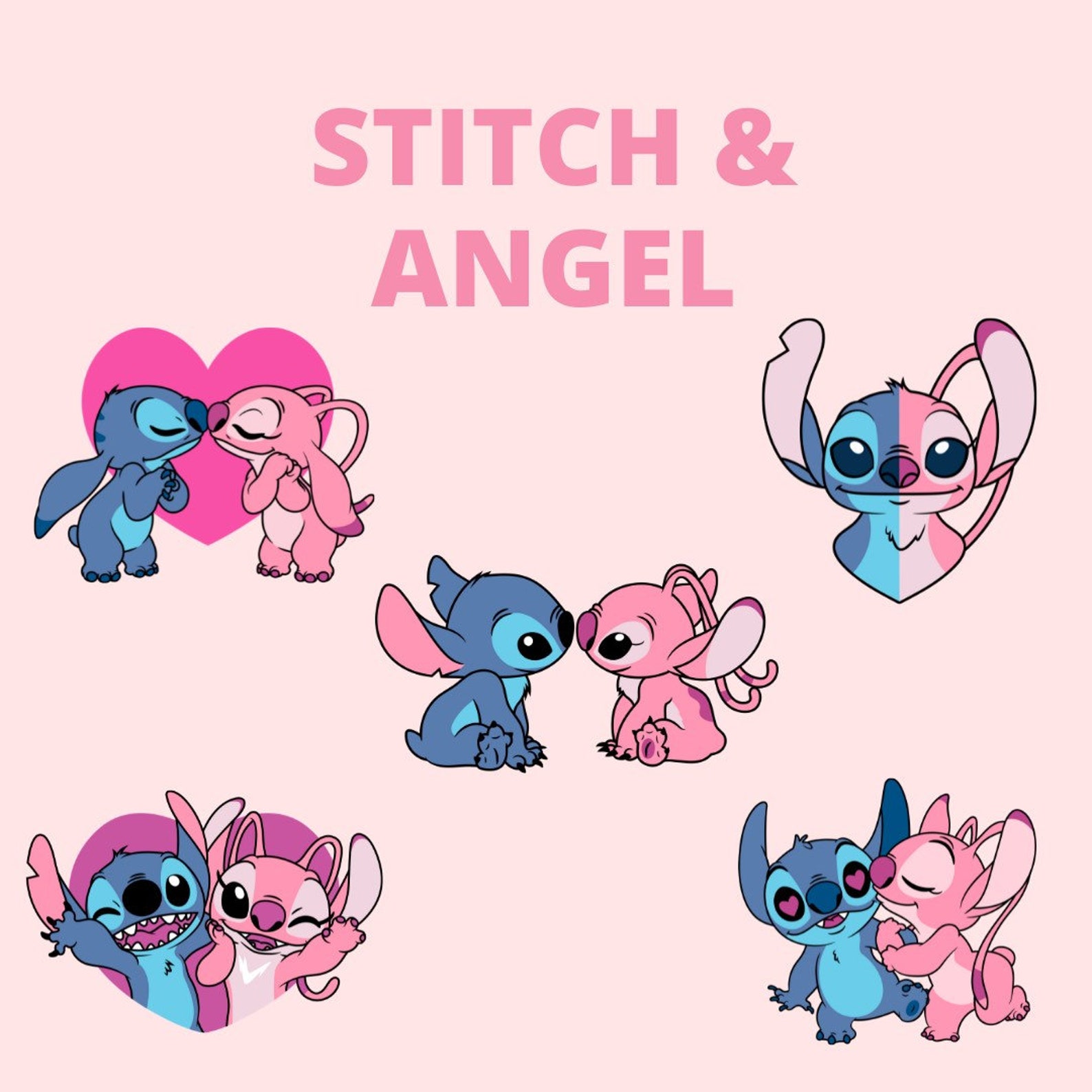 Stitch And Angel Clip Art