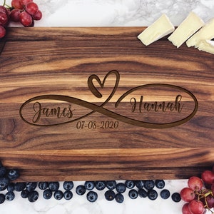 Personalized Cutting Board, Wooden Anniversary Gift, Custom Cutting Board Engraved, Wedding Personalized Gift, Farmhouse Kitchen Decor