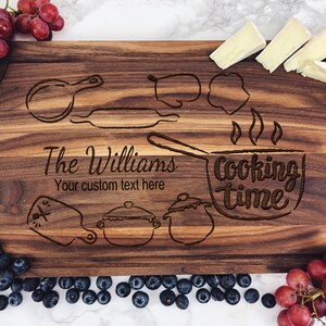 Large Cutting Board, Custom Cutting Board, Kitchen Gift, Personalized Wood Cutting Board, Walnut Cutting Board, Engraved, Kitchen Items