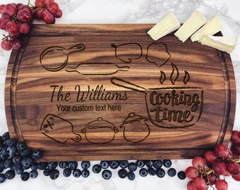 Personalized Walnut Cutting Board: Engraved Kitchen Gift