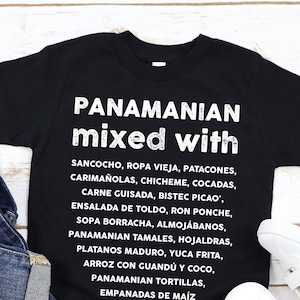 PANAMANIAN MIXED WITH Kids T-shirt | Food Lover Toddler Tee | Panama Gift Idea | Unisex Youth Shirt