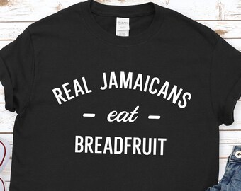 JAMAICAANS T-shirt BREADFRUIT | Jamaica Food-T-shirt | Cultureel cadeau-idee | Uniseks shirt