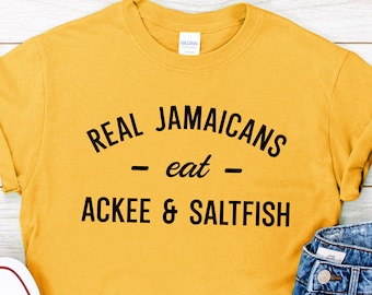 JAMAICAN ACKEE & SALTFISH-T-shirt | Jamaica Food-T-shirt | Cultureel cadeau-idee | Uniseks shirt
