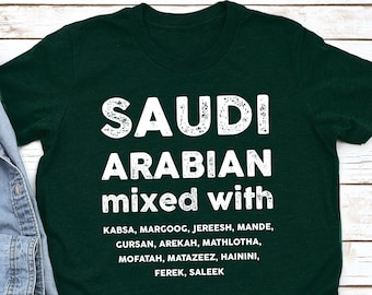 SAUDI ARABIAN MIXED Kids T-shirt | Food Lover Toddler Tee | Saudi Arabia Gift Idea | Unisex Youth Shirt