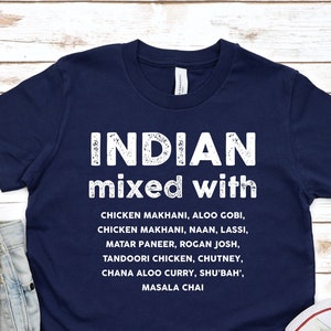 INDIAN MIXED WITH Kids T-shirt | Food Lover Toddler Tee | India Gift Idea | Unisex Youth Shirt